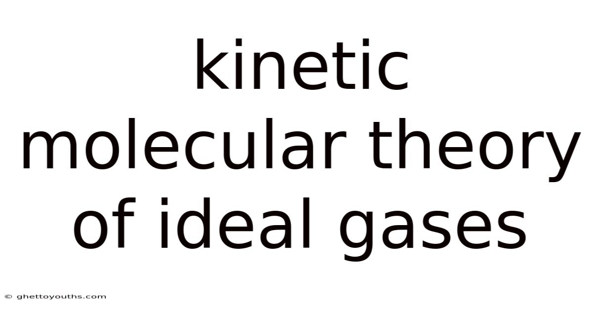 Kinetic Molecular Theory Of Ideal Gases