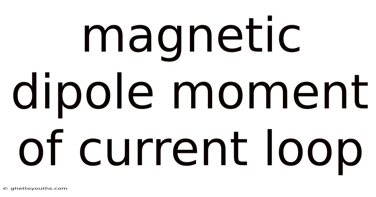 Magnetic Dipole Moment Of Current Loop