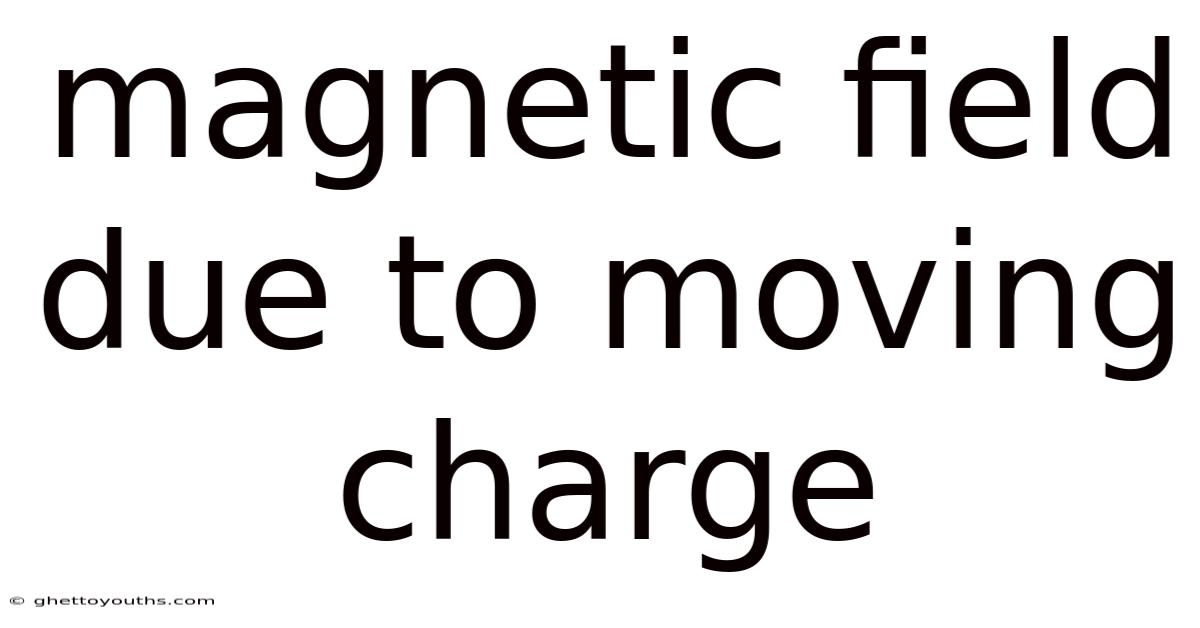 Magnetic Field Due To Moving Charge
