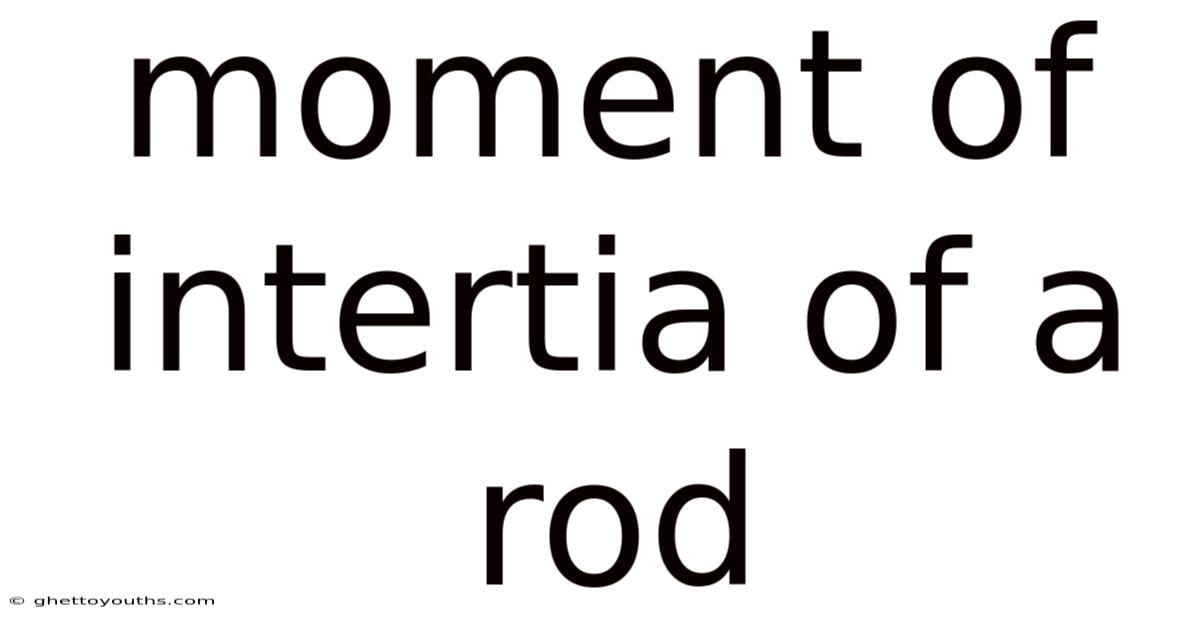 Moment Of Intertia Of A Rod
