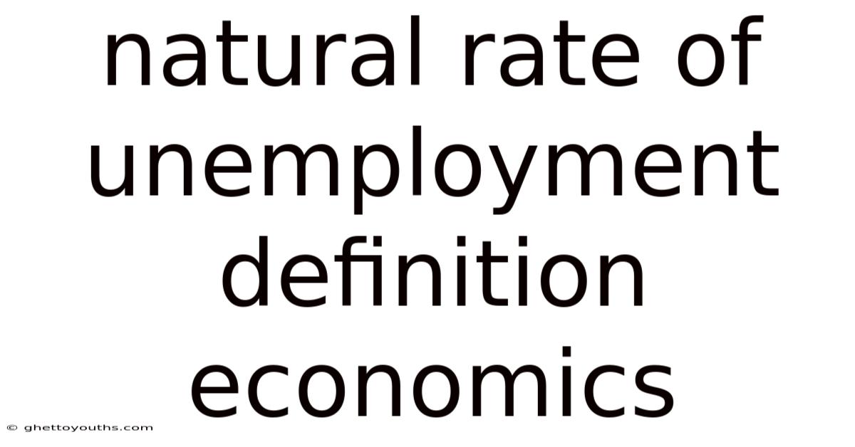 Natural Rate Of Unemployment Definition Economics