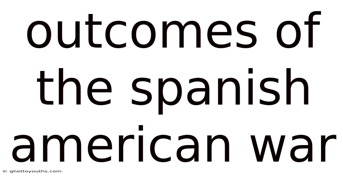 Outcomes Of The Spanish American War