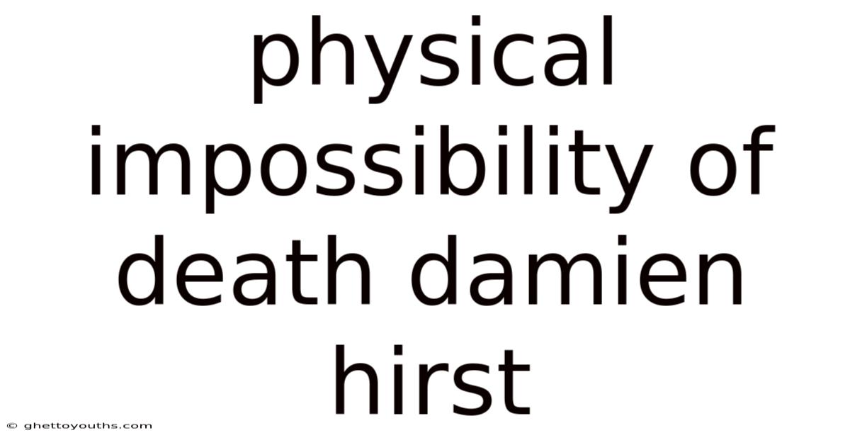 Physical Impossibility Of Death Damien Hirst