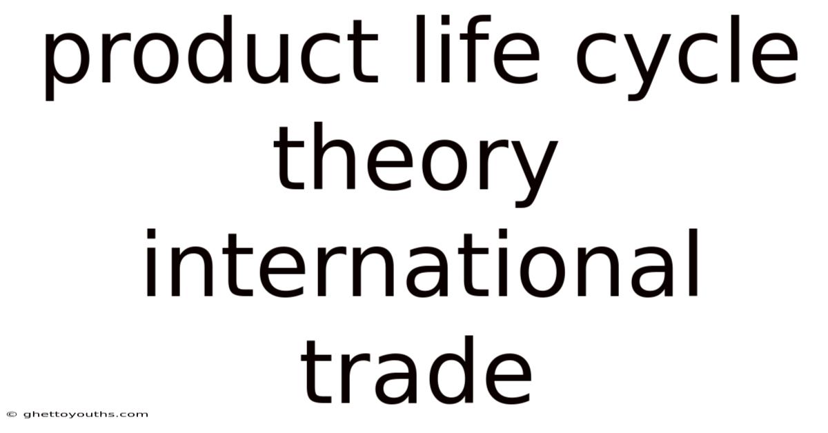 Product Life Cycle Theory International Trade