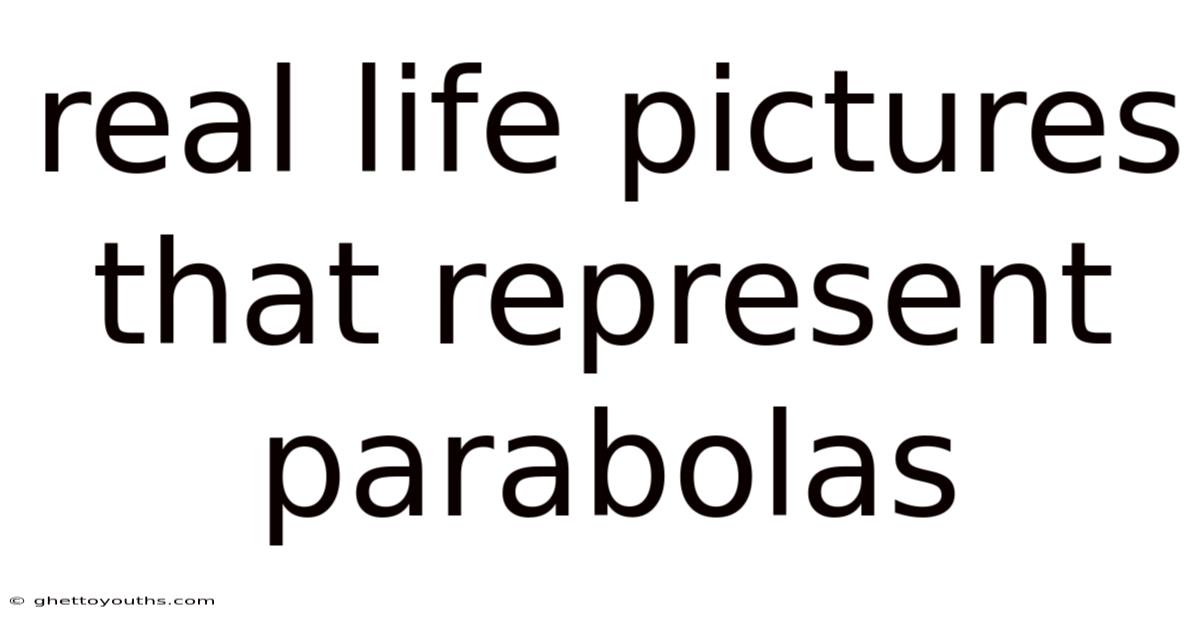 Real Life Pictures That Represent Parabolas