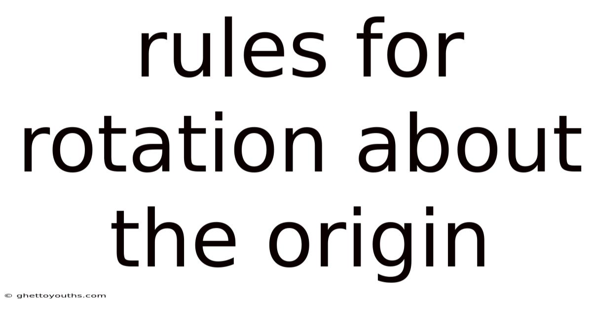 Rules For Rotation About The Origin