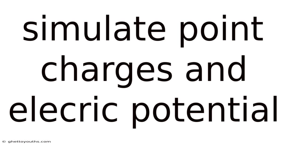 Simulate Point Charges And Elecric Potential