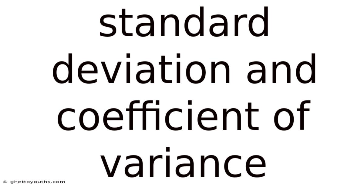 Standard Deviation And Coefficient Of Variance