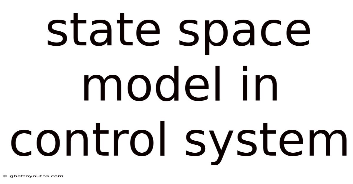 State Space Model In Control System