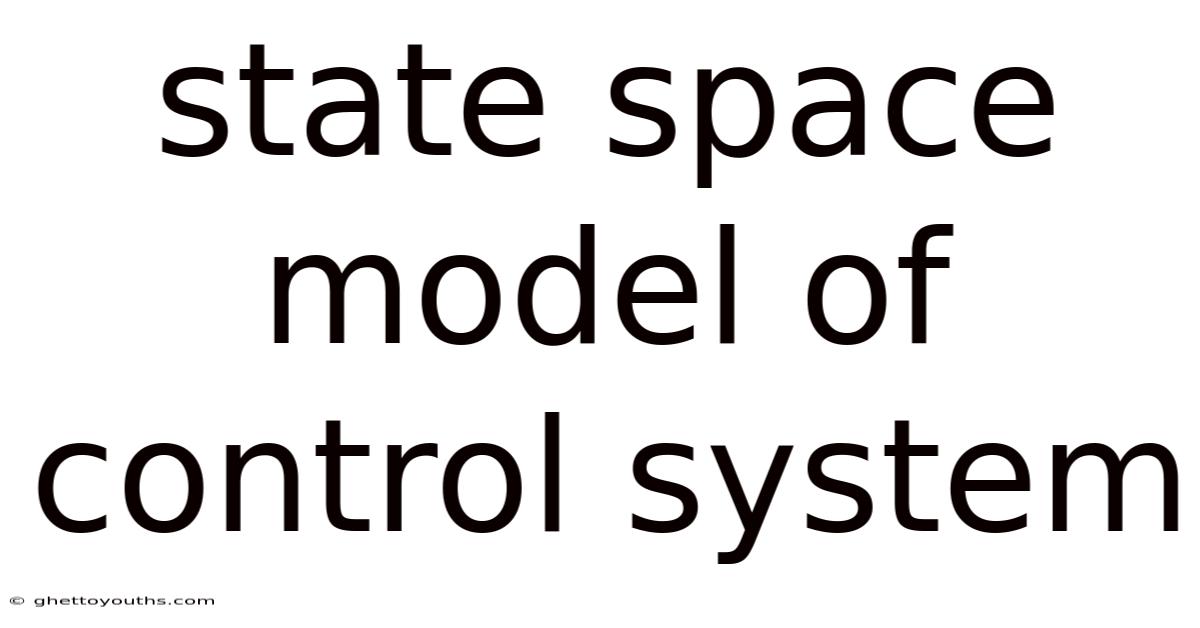 State Space Model Of Control System