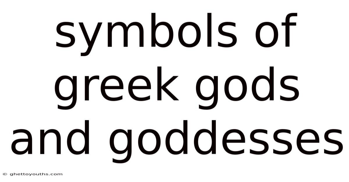 Symbols Of Greek Gods And Goddesses