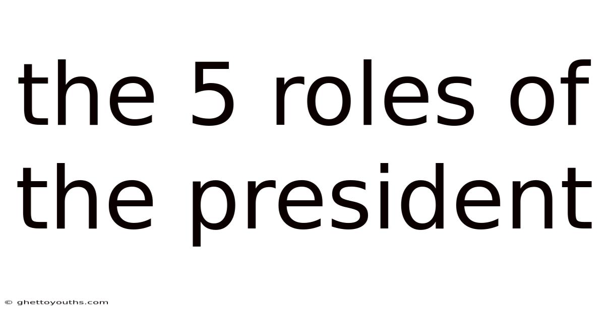 The 5 Roles Of The President