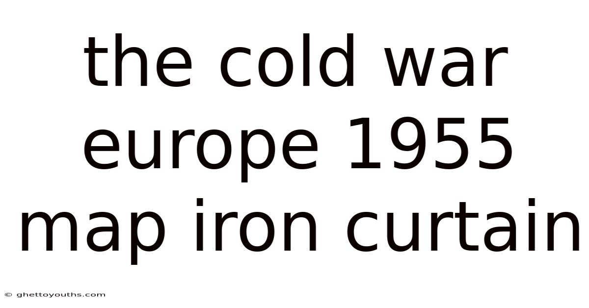 The Cold War Europe 1955 Map Iron Curtain