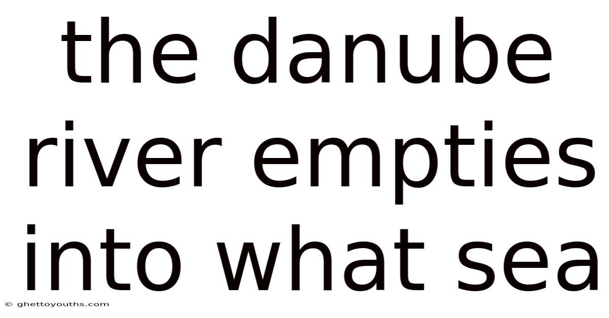 The Danube River Empties Into What Sea