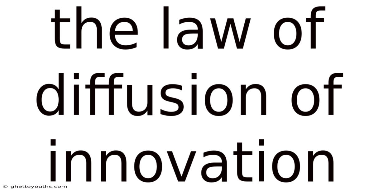 The Law Of Diffusion Of Innovation