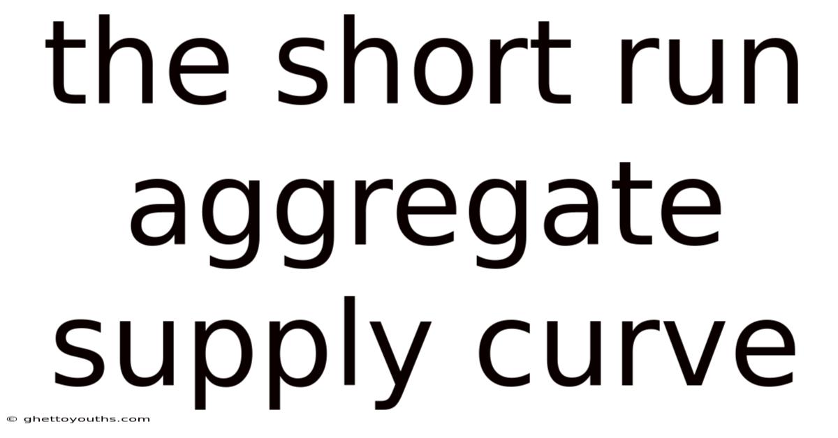 The Short Run Aggregate Supply Curve