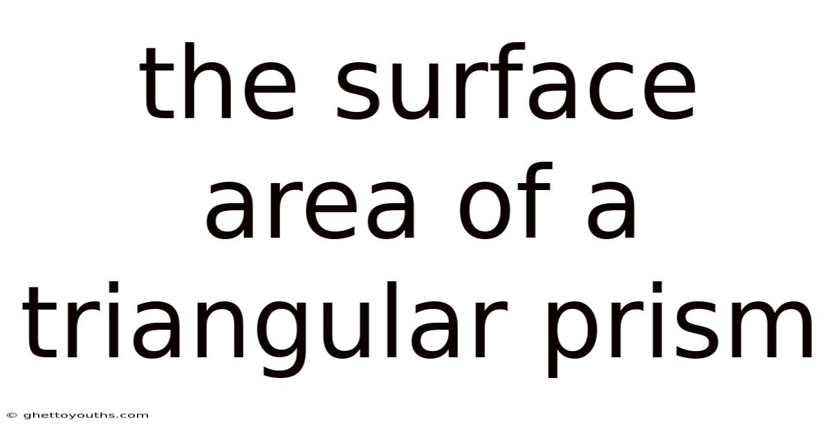 The Surface Area Of A Triangular Prism