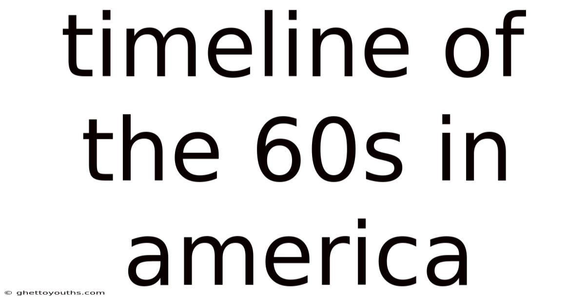 Timeline Of The 60s In America