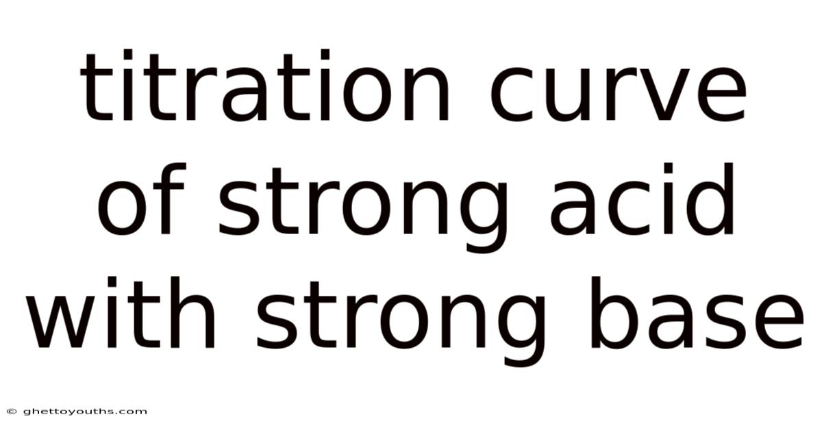Titration Curve Of Strong Acid With Strong Base
