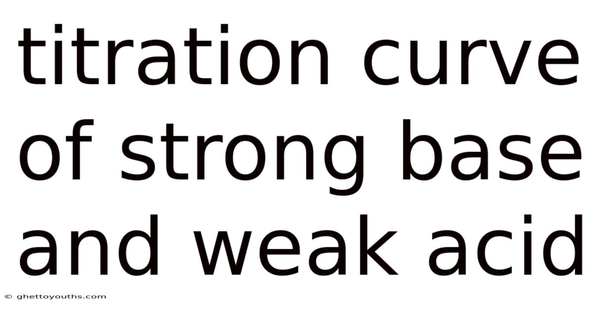 Titration Curve Of Strong Base And Weak Acid