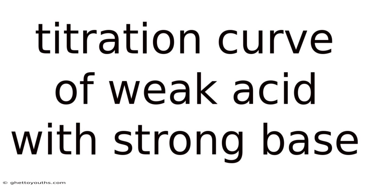 Titration Curve Of Weak Acid With Strong Base