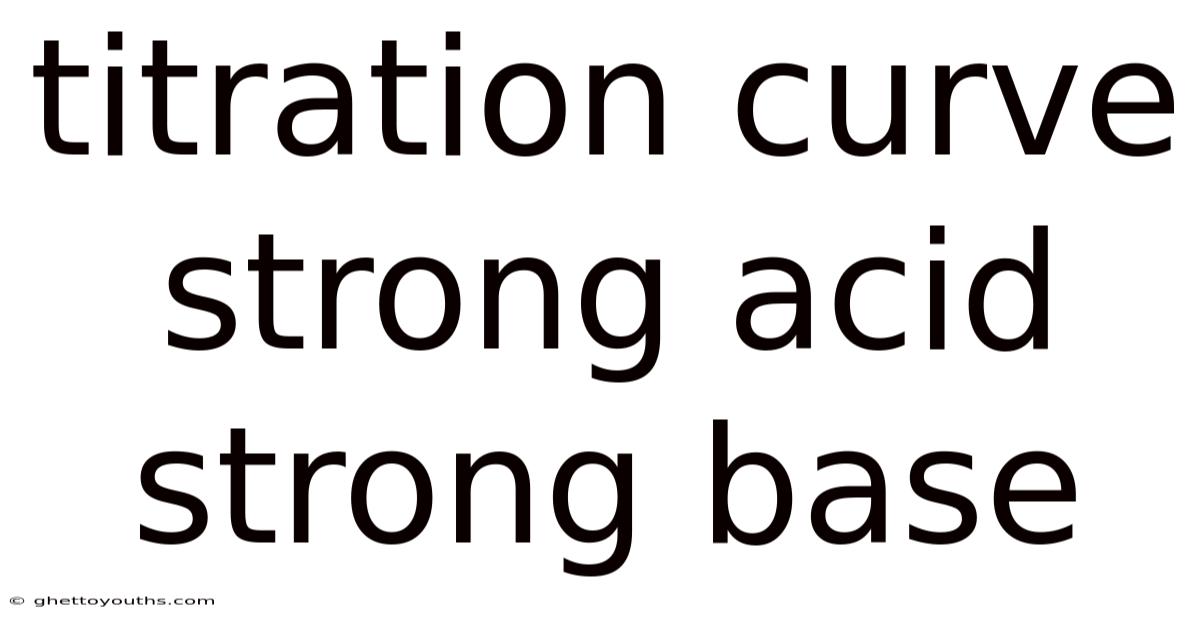 Titration Curve Strong Acid Strong Base