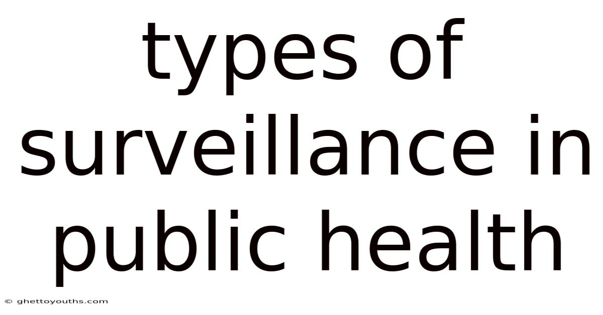 Types Of Surveillance In Public Health
