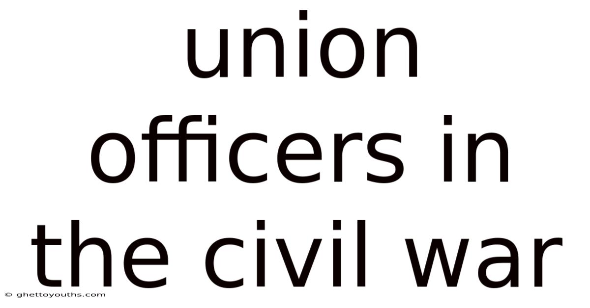 Union Officers In The Civil War