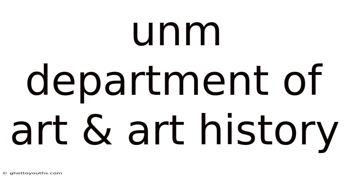 Unm Department Of Art & Art History