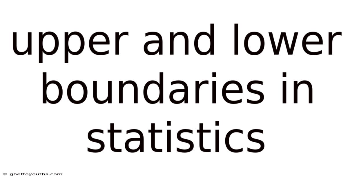 Upper And Lower Boundaries In Statistics