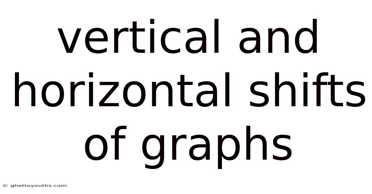 Vertical And Horizontal Shifts Of Graphs