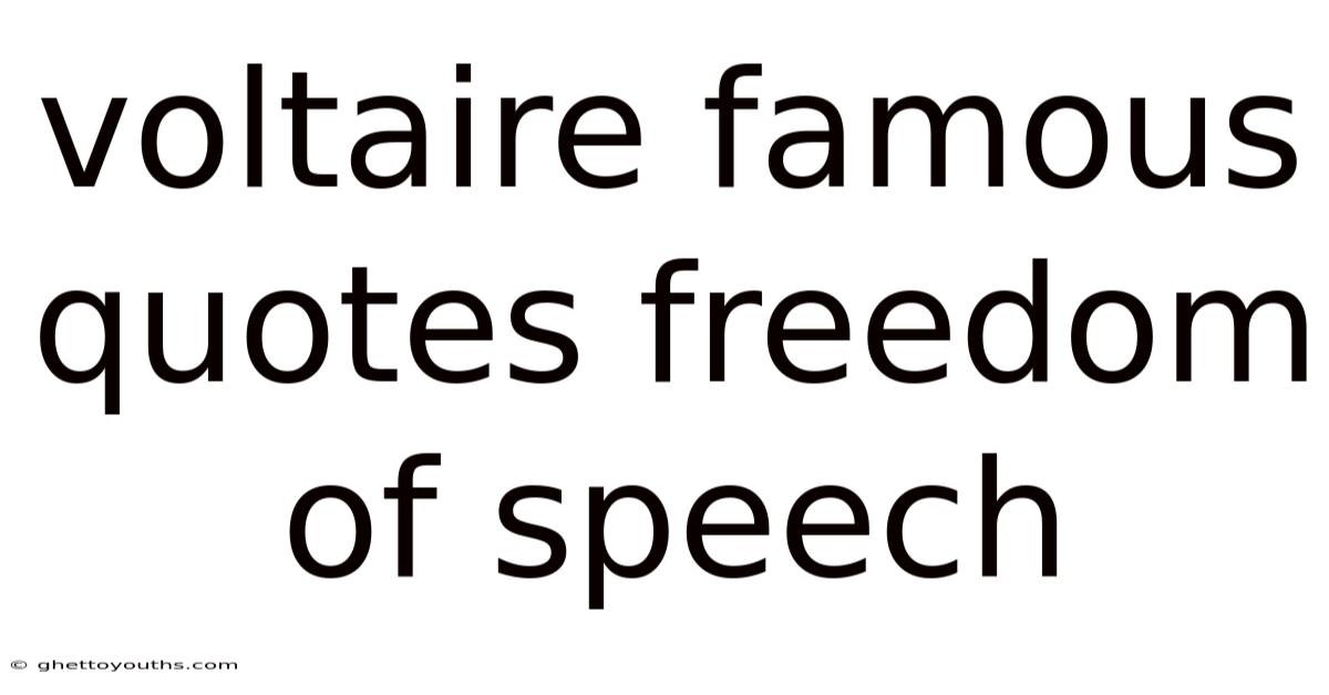 Voltaire Famous Quotes Freedom Of Speech
