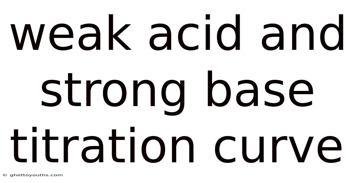 Weak Acid And Strong Base Titration Curve