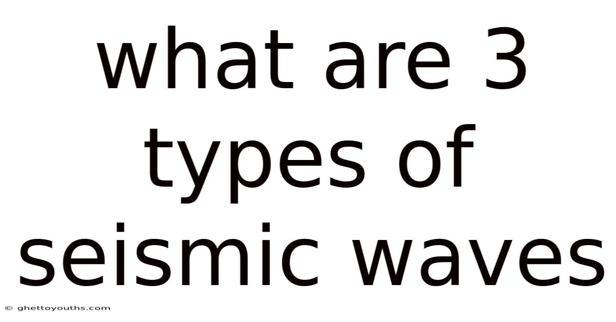 What Are 3 Types Of Seismic Waves