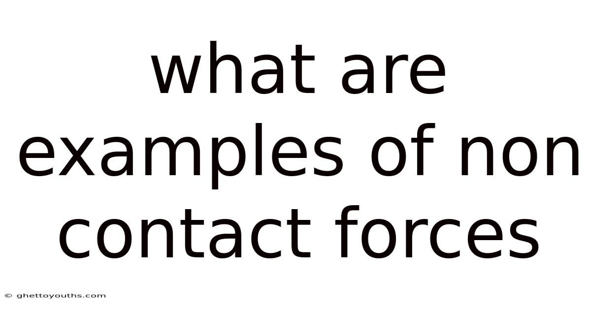 What Are Examples Of Non Contact Forces
