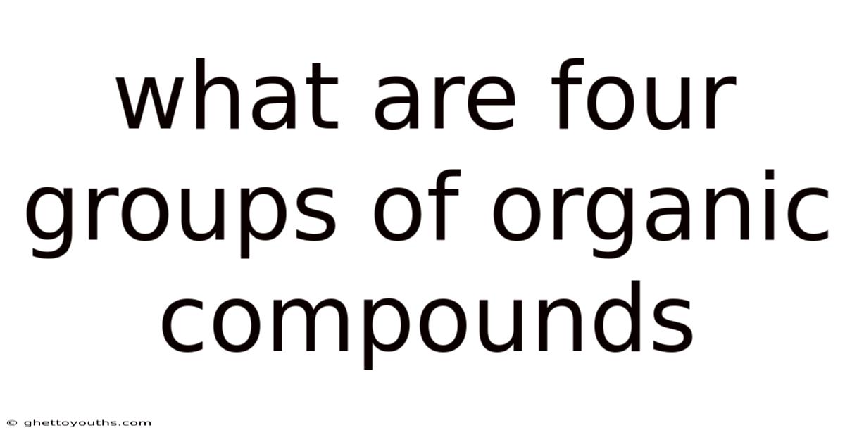 What Are Four Groups Of Organic Compounds