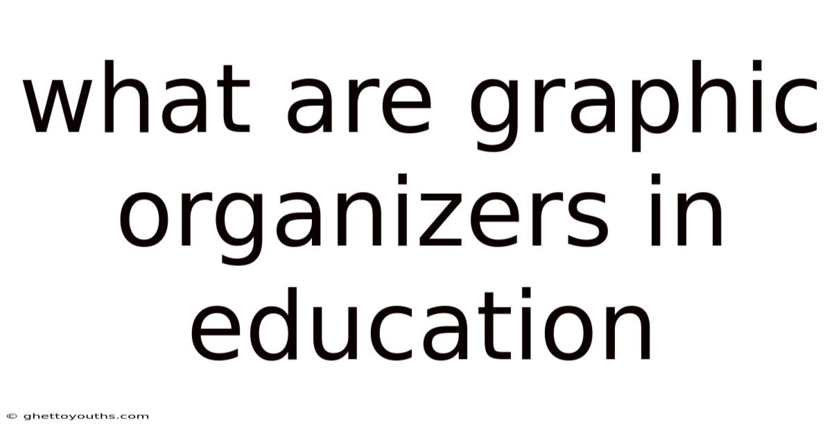 What Are Graphic Organizers In Education