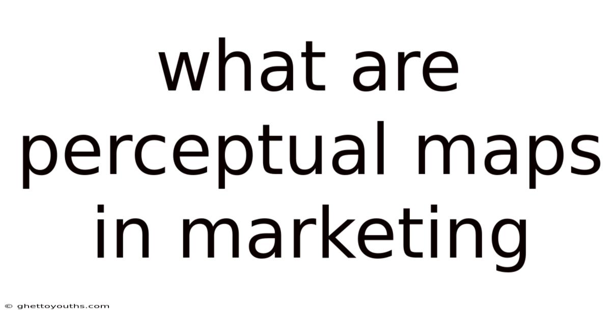 What Are Perceptual Maps In Marketing