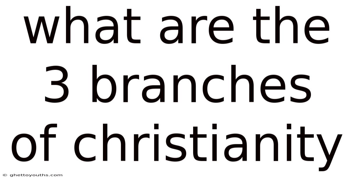 What Are The 3 Branches Of Christianity