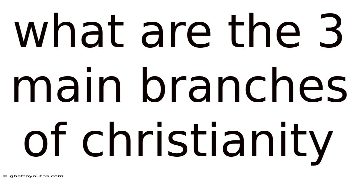 What Are The 3 Main Branches Of Christianity