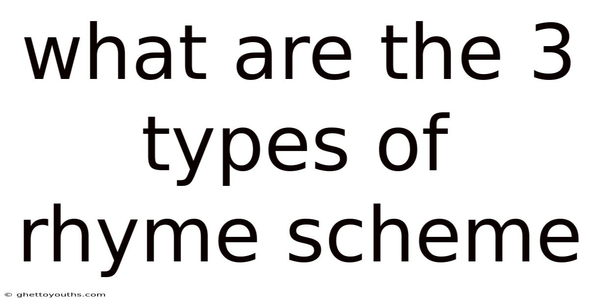 What Are The 3 Types Of Rhyme Scheme