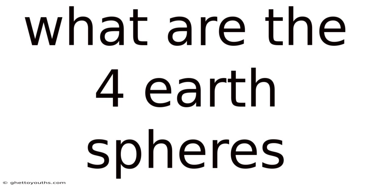 What Are The 4 Earth Spheres