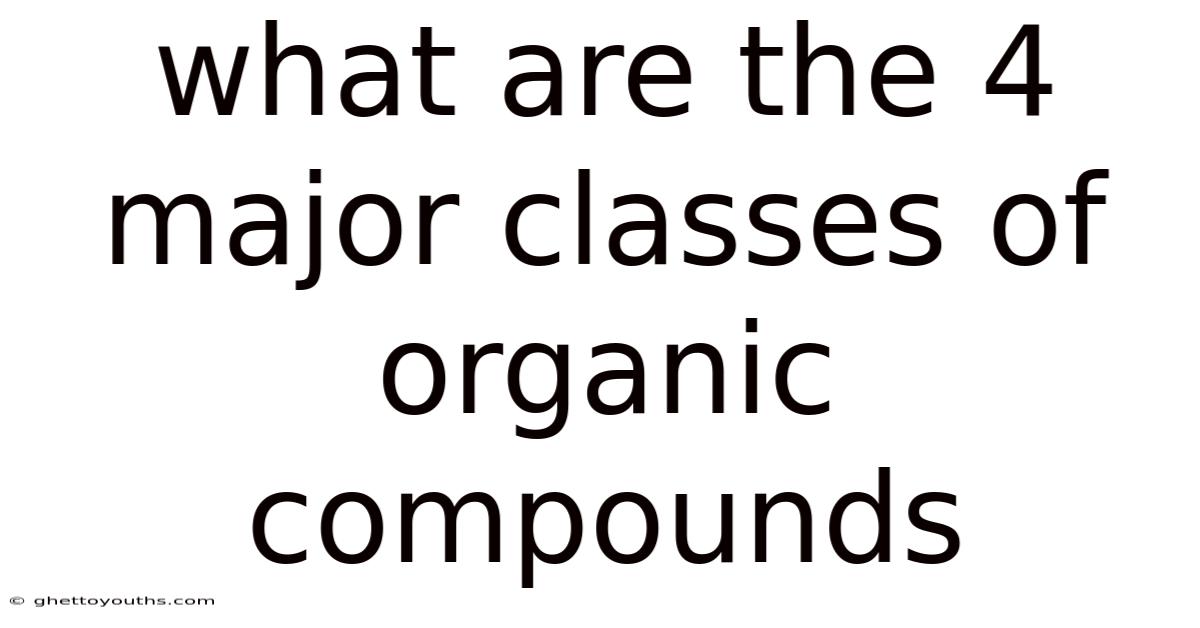 What Are The 4 Major Classes Of Organic Compounds
