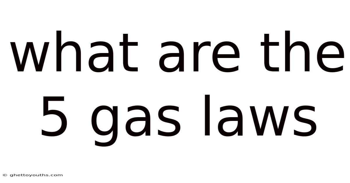 What Are The 5 Gas Laws