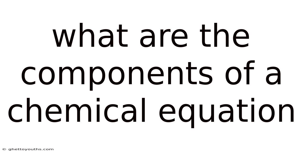 What Are The Components Of A Chemical Equation
