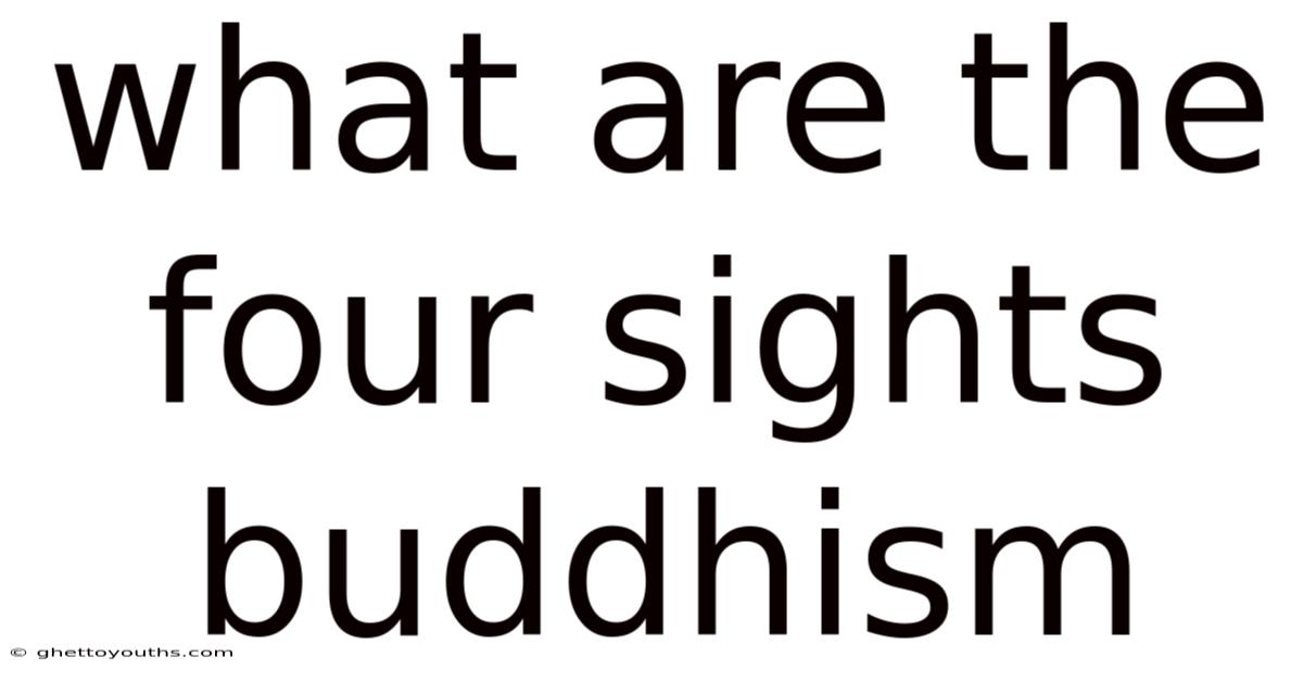 What Are The Four Sights Buddhism