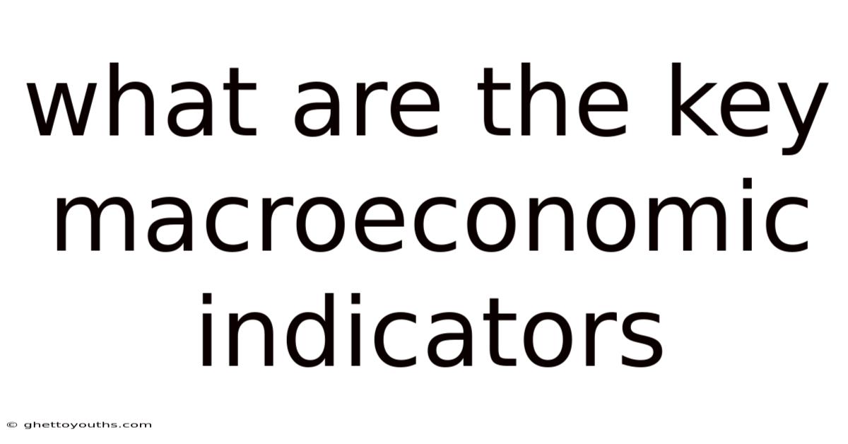 What Are The Key Macroeconomic Indicators