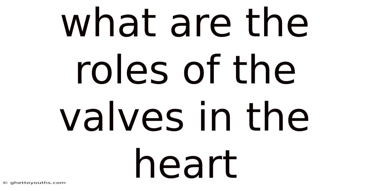 What Are The Roles Of The Valves In The Heart