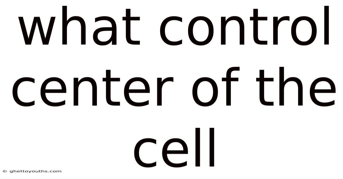 What Control Center Of The Cell