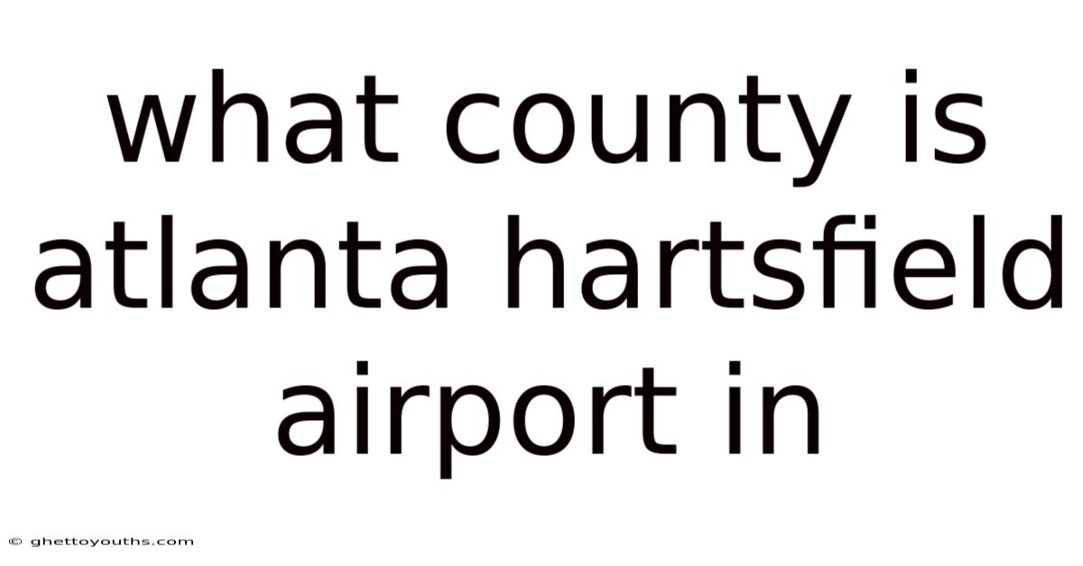 What County Is Atlanta Hartsfield Airport In